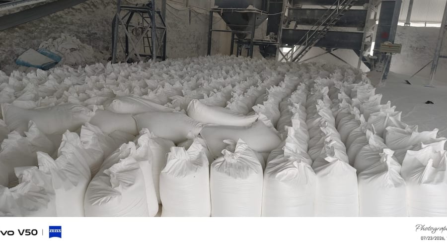 Industrial lime manufacturing — production floor